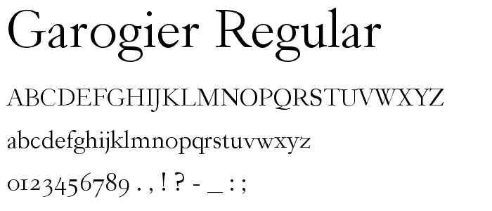 Garogier Regular font